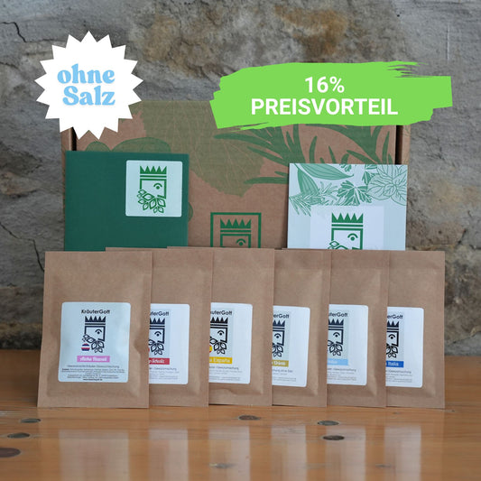 6 Kräutermischungen Probe Set - ohne Salz